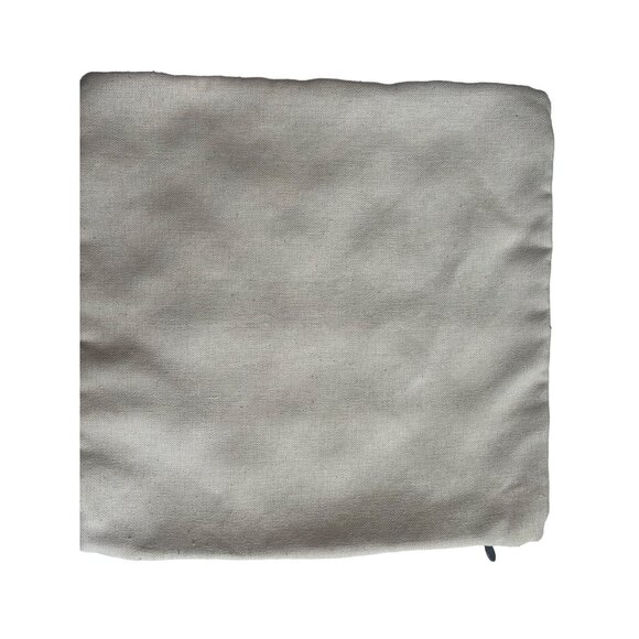 Pier 1 Pillow Cover Embroidered Raised LT Brown/Tan Lines "18x18" - Picture 4 of 5